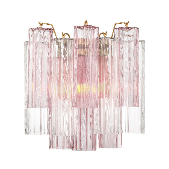 Crystorama ADD-303-AG-SP Two Light Wall Sconce, Aged Brass