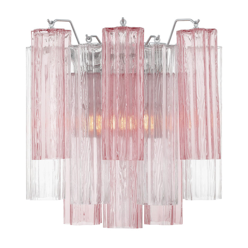 Crystorama ADD-303-CH-SP Two Light Wall Sconce, Polished Chrome