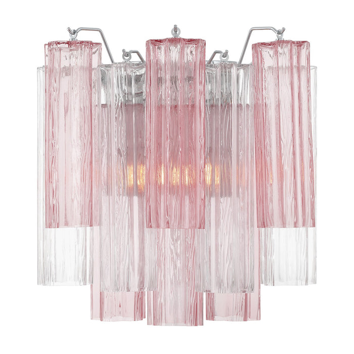 Crystorama ADD-303-CH-SP Two Light Wall Sconce, Polished Chrome