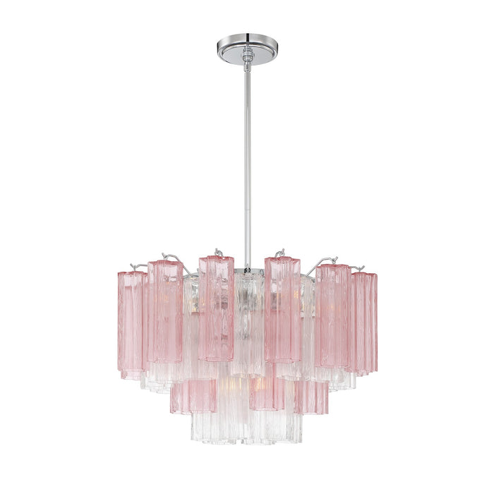 Crystorama ADD-308-CH-SP Nine Light Chandelier, Polished Chrome