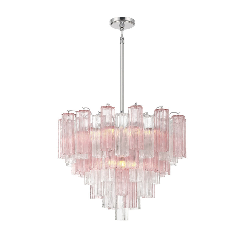 Crystorama ADD-312-CH-SP 12 Light Chandelier, Polished Chrome