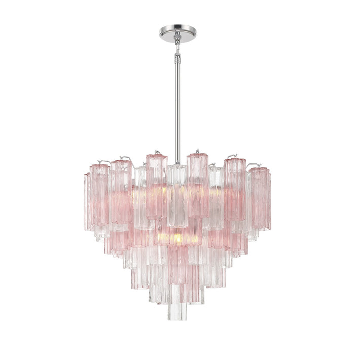 Crystorama ADD-312-CH-SP 12 Light Chandelier, Polished Chrome