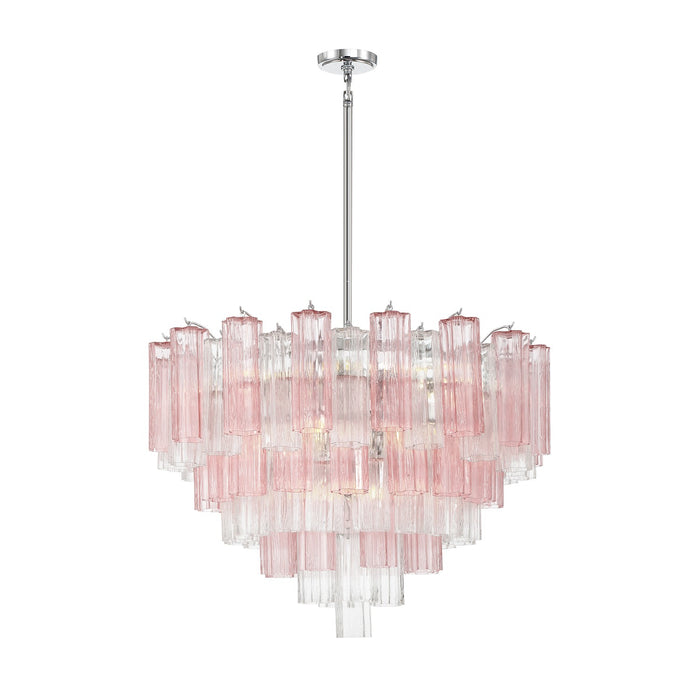Crystorama ADD-316-CH-SP 16 Light Chandelier, Polished Chrome