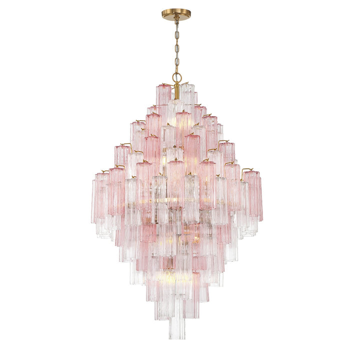 Crystorama ADD-319-AG-SP 20 Light Chandelier, Aged Brass