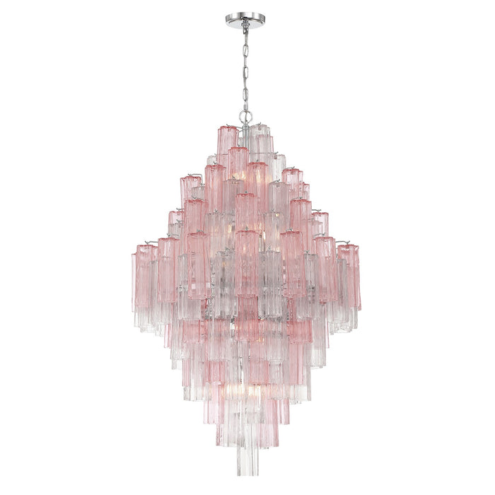Crystorama ADD-319-CH-SP 20 Light Chandelier, Polished Chrome