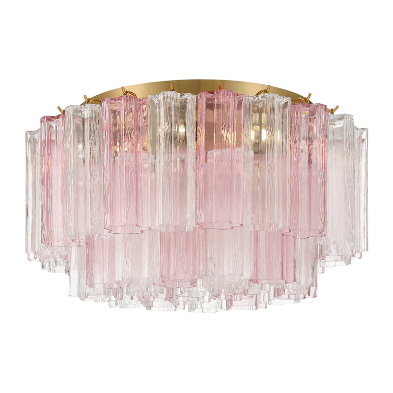 Crystorama ADD-321-AG-SP Seven Light Flush Mount, Aged Brass