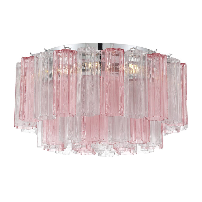 Crystorama ADD-321-CH-SP Seven Light Flush Mount, Polished Chrome