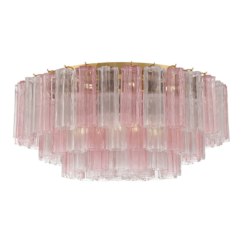 Crystorama ADD-331-AG-SP 16 Light Flush Mount, Aged Brass