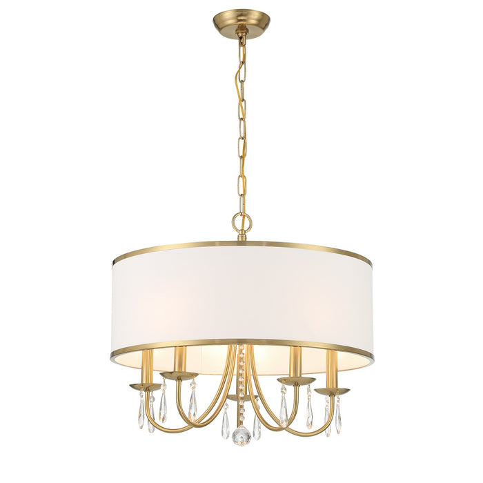 Crystorama ED0662205VG Five Light Chandelier, Vibrant Gold