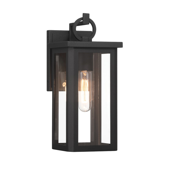 Crystorama ED0811001MK One Light Outdoor Wall Sconce, Matte Black