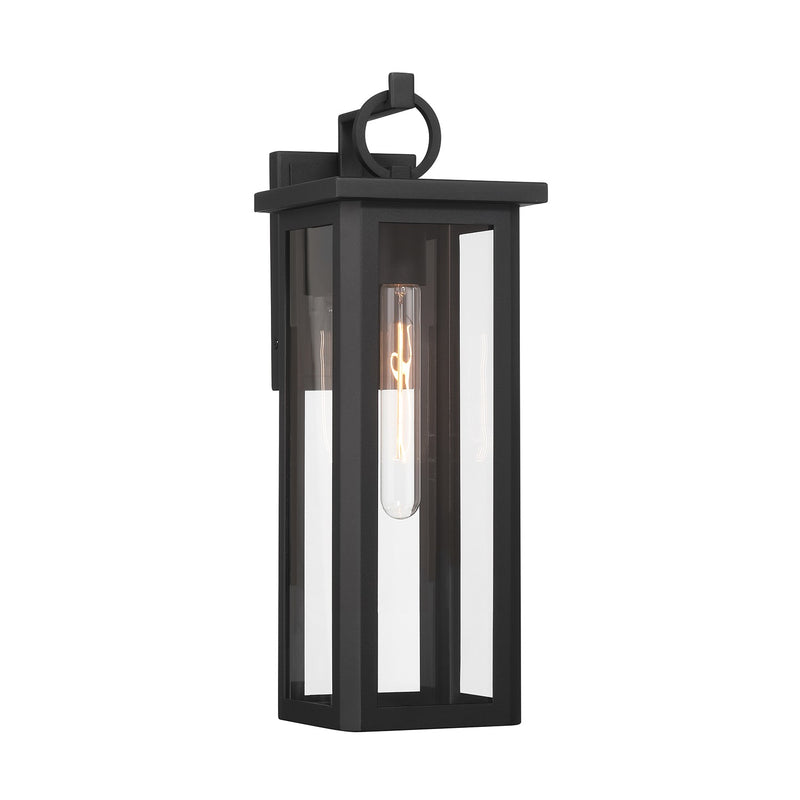 Crystorama ED0811101MK One Light Outdoor Wall Sconce, Matte Black