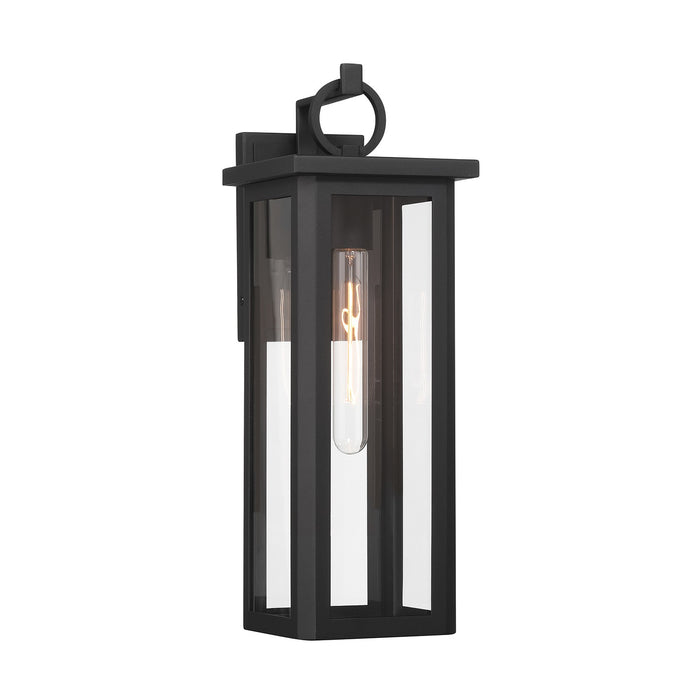 Crystorama ED0811101MK One Light Outdoor Wall Sconce, Matte Black