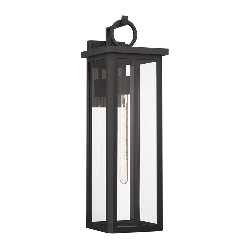 Crystorama ED0811201MK One Light Outdoor Wall Sconce, Matte Black