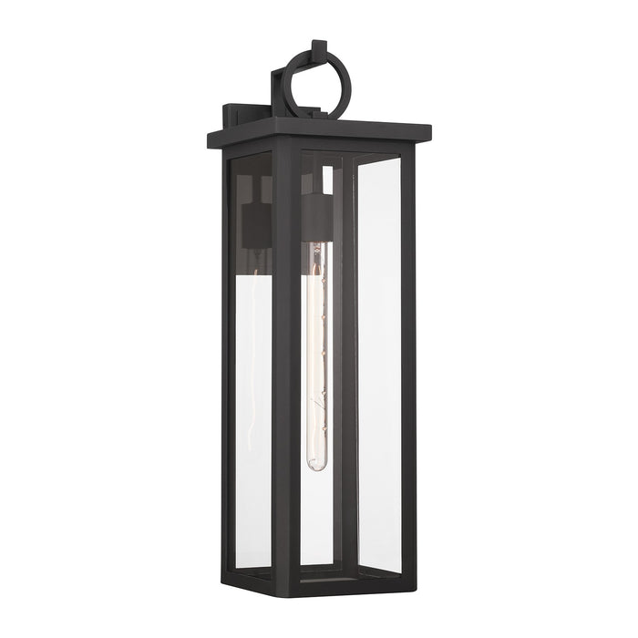 Crystorama ED0811201MK One Light Outdoor Wall Sconce, Matte Black