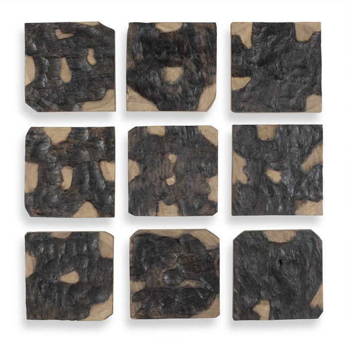Uttermost 04383 Wall Decor Set/9, Black And Natural