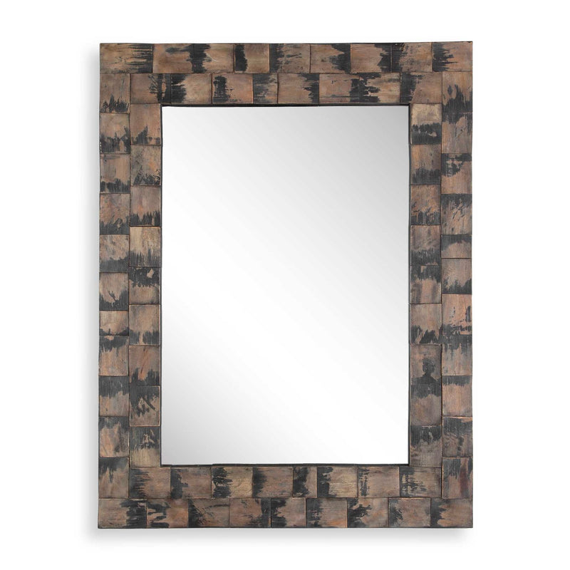 Uttermost 08214 Mirror, Weathered Black, Brushed Stain