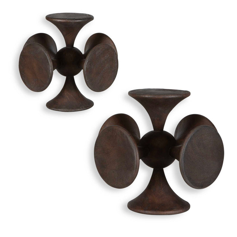 Uttermost 17132 Sculptures, Set/2, Dark Walnut