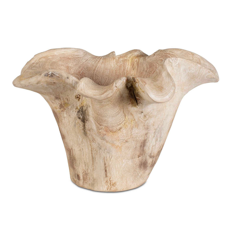Uttermost 17135 Bowl, White-washed Teak Wood