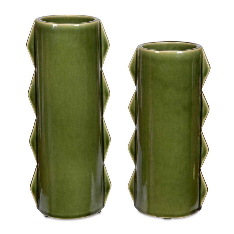 Uttermost 18216 Vases, Set/2, Green Ceramic