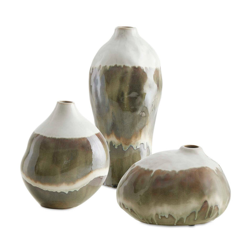 Uttermost 18283 Vases Set/3, Smooth, Glazed