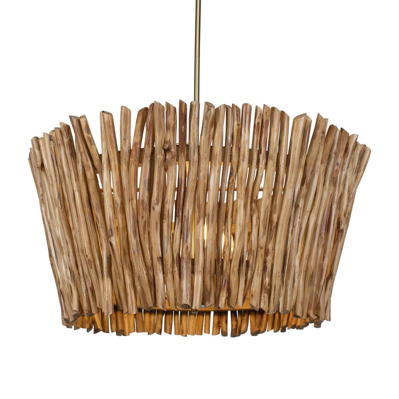 Uttermost 21395 Four Light Chandelier, Antique Brass