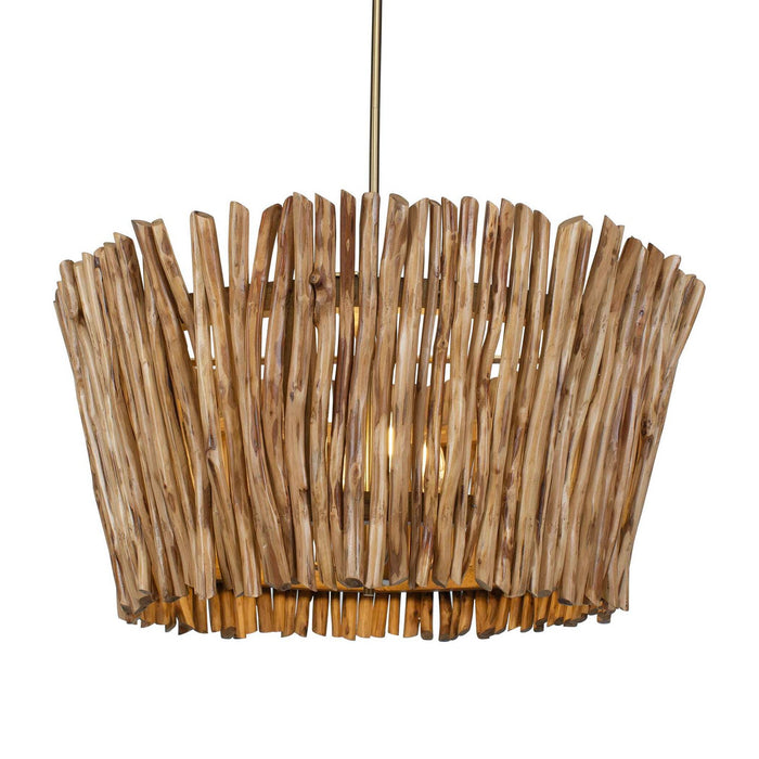 Uttermost 21395 Four Light Chandelier, Antique Brass