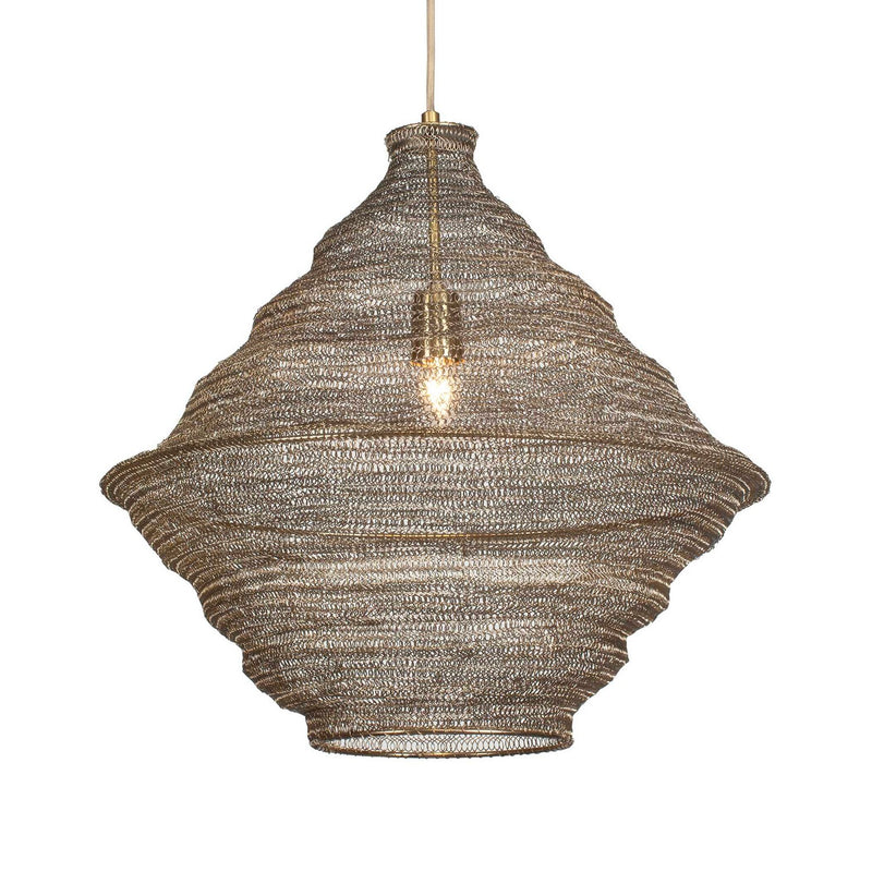 Uttermost 21614 One Light Pendant, Antique Brass