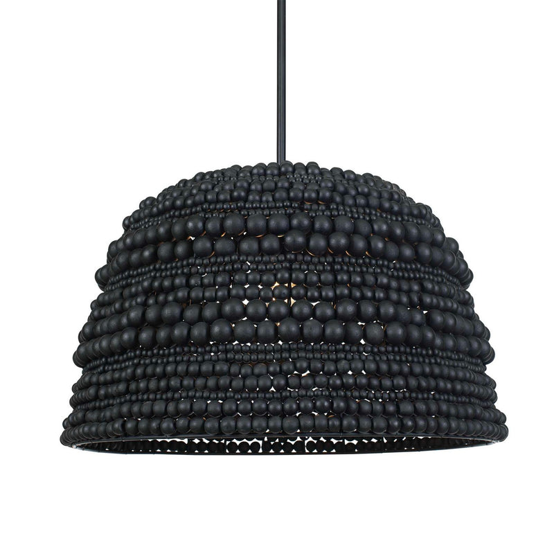 Uttermost 21623 One Light Pendant, Matte Black
