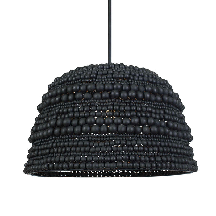 Uttermost 21623 One Light Pendant, Matte Black