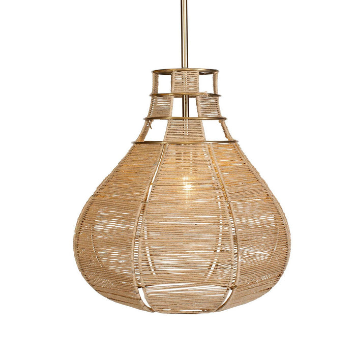Uttermost 21626 One Light Pendant, Antique Brass