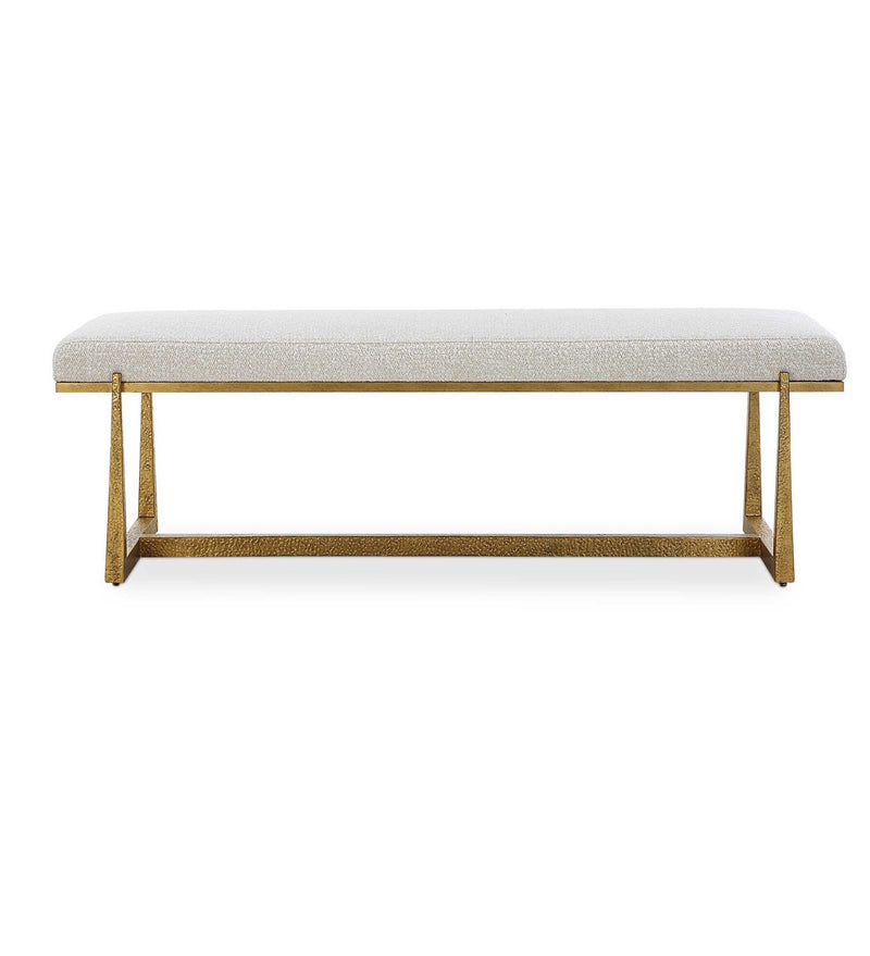 Uttermost 23904 Bench, Antique Gold