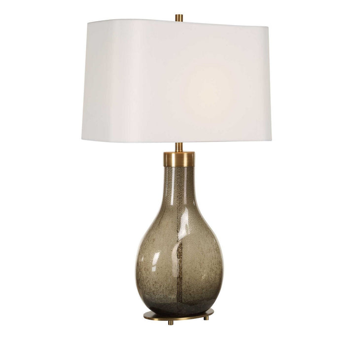 Uttermost 30465-1 One Light Table Lamp, Brushed Brass