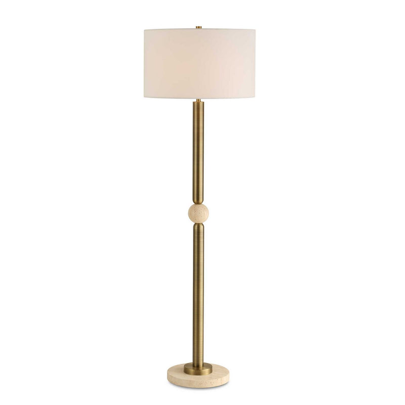 Uttermost 30547-1 One Light Floor Lamp, Gold Plated Steel
