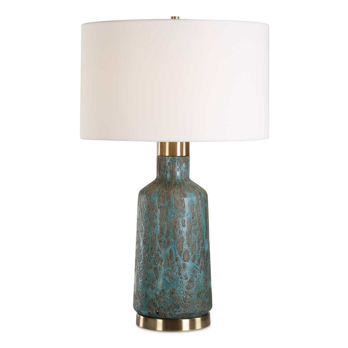 Uttermost 30559 One Light Table Lamp, Antique Brass Plated