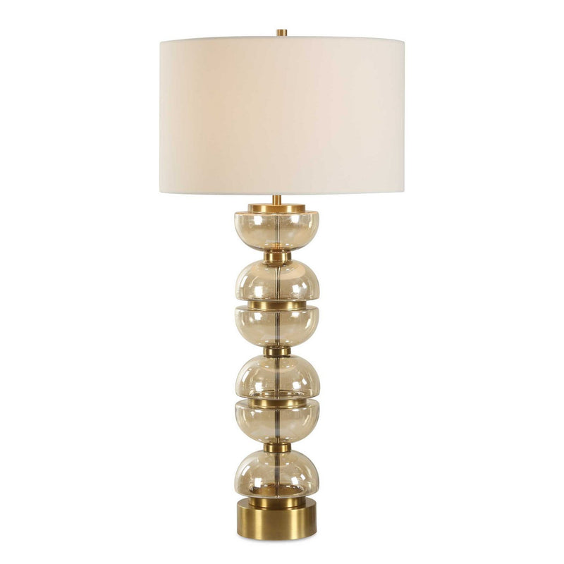 Uttermost 30568 One Light Table Lamp, Brass Plated Iron