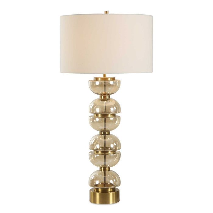 Uttermost 30568 One Light Table Lamp, Brass Plated Iron