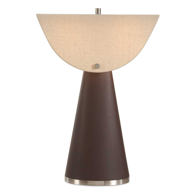 Uttermost 30576-1 Two Light Table Lamp, Chocolate Brown