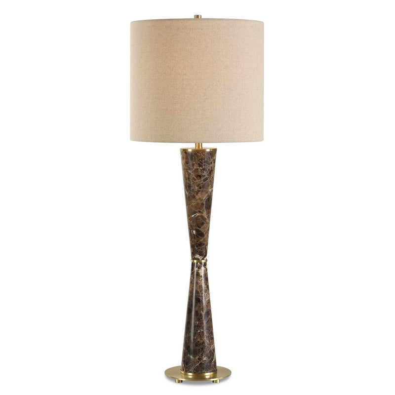 Uttermost 30579 One Light Table Lamp, Antique Brass Plated