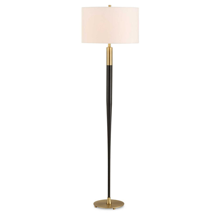 Uttermost 30592 One Light Floor Lamp, Brass Plated