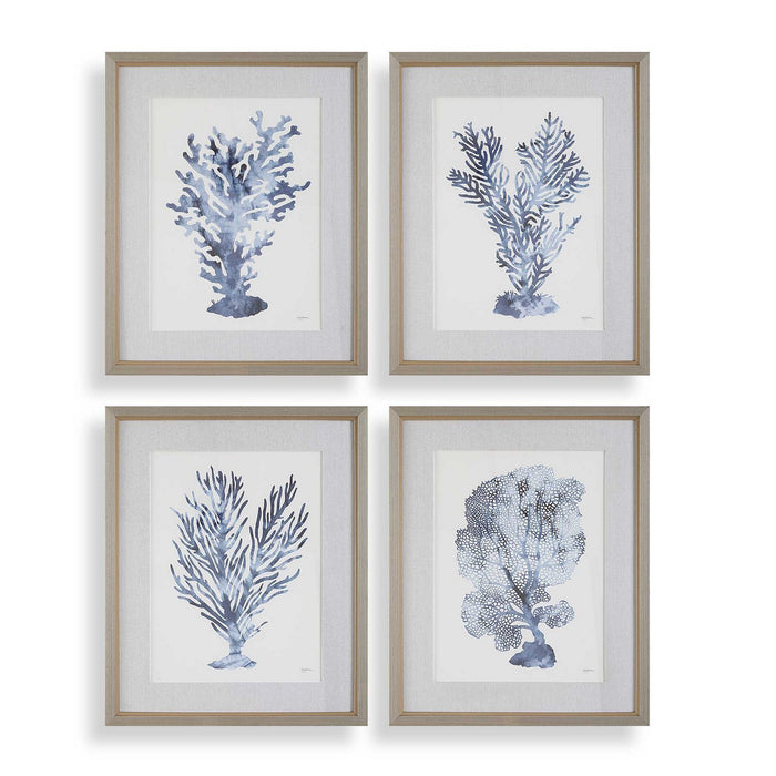 Uttermost 32428 Framed Prints, Set/4, Light Gray Wood