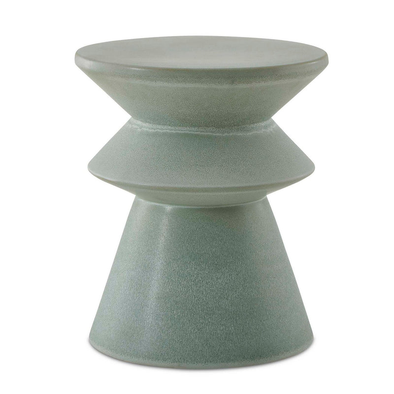 Uttermost 50206 Stool, Fun Light Seafoam Glaze