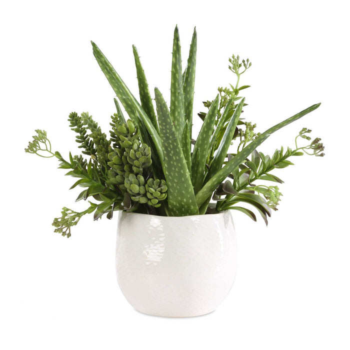 Uttermost 60244 Planter, Gloss White
