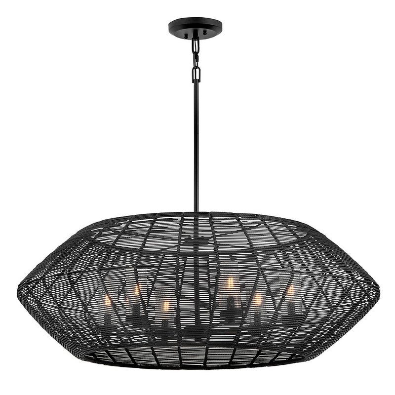 Hinkley 10386BK LED Chandelier, Black