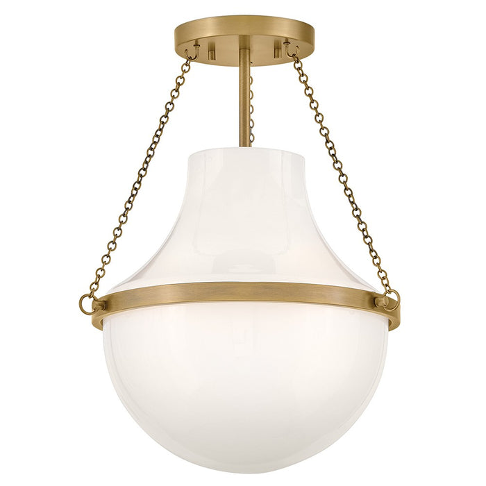 Hinkley 46891HB LED Semi-Flush Mount, Heritage Brass