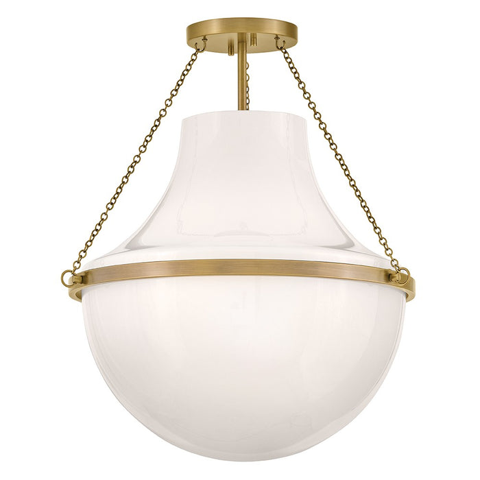 Hinkley 46893HB LED Semi-Flush Mount, Heritage Brass
