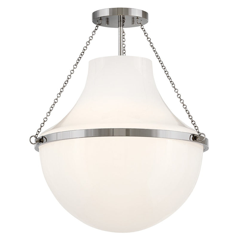 Hinkley 46893PN LED Semi-Flush Mount, Polished Nickel