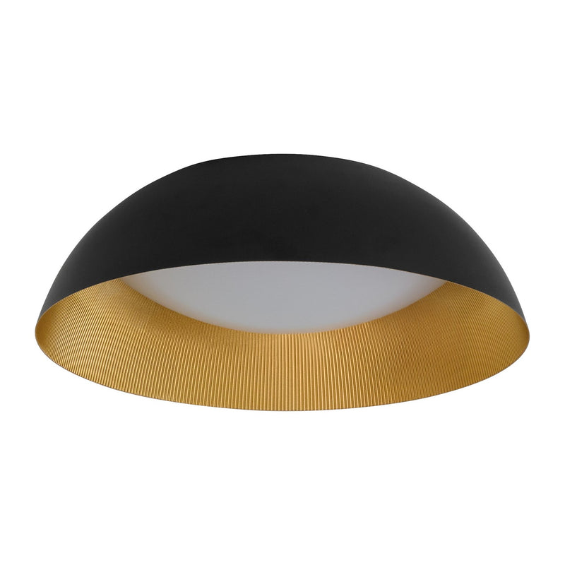 Quorum 3-206-1550 LED Ceiling Mount, Black|Industrial Brass