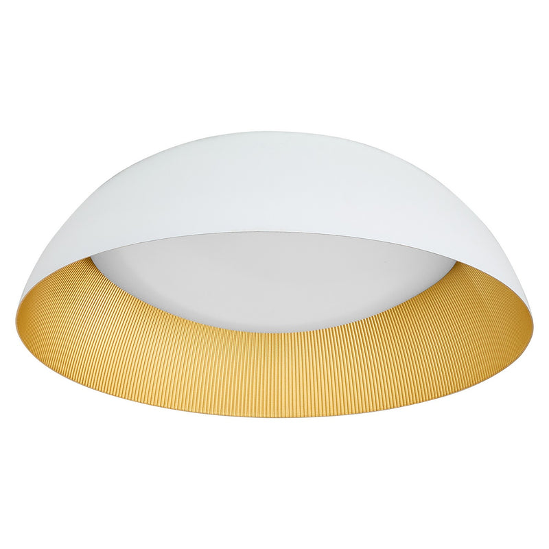 Quorum 3-206-650 LED Ceiling Mount, White|Industrial Brass