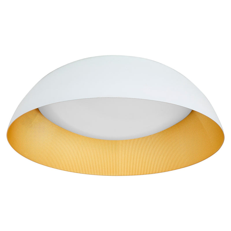 Quorum 3-216-650 LED Ceiling Mount, White|Industrial Brass