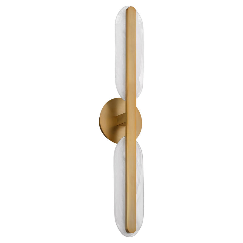 Quorum 3-5146-56 LED Vanity, Brushed Brass